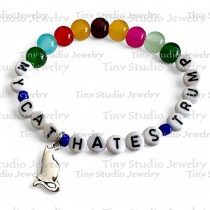 Anti Trump beaded bracelet